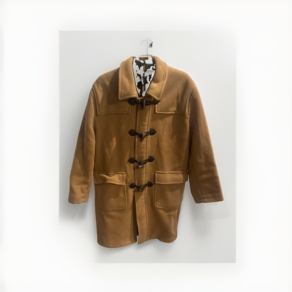 Brooks Brothers Wool Duffle Classic Camel Coat Size Large